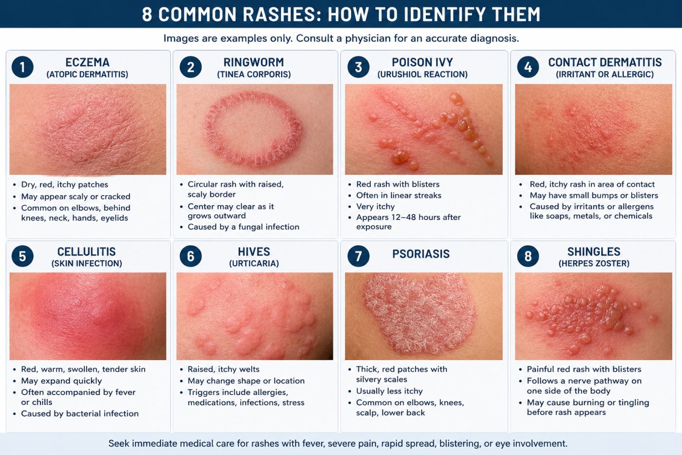 What Does My Rash Look Like? A Physician's Guide to 8 Common Skin Rashes