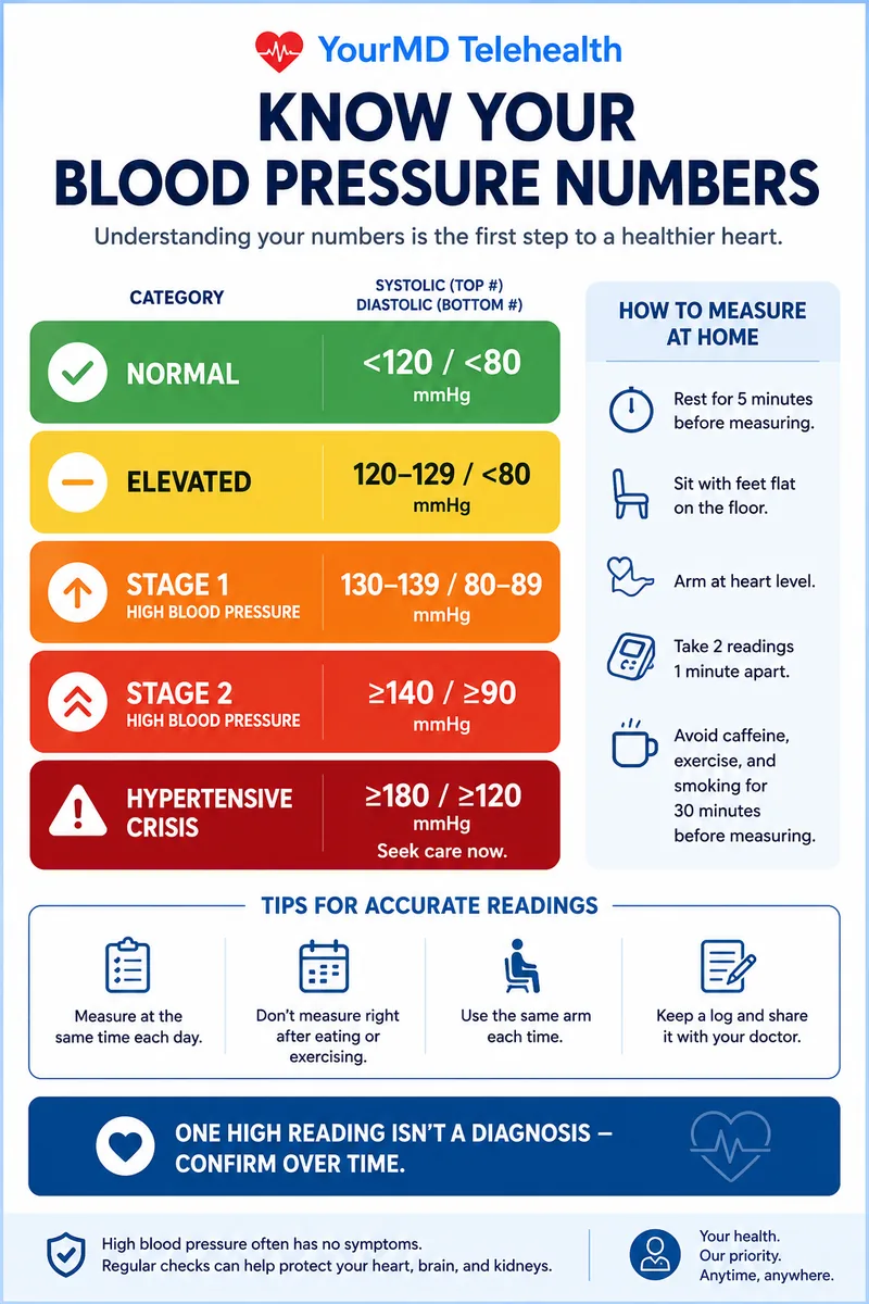 Know Your Blood Pressure Numbers infographic
