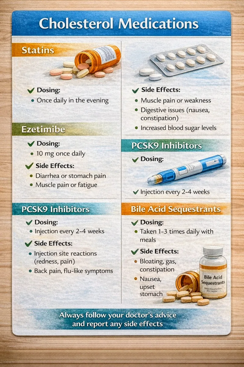 Cholesterol Medications: Statins & Beyond infographic