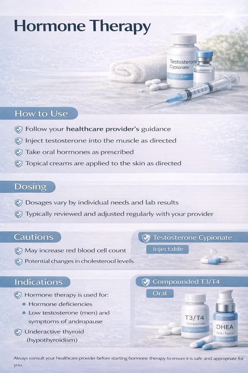 Hormone Replacement Therapy (HRT) infographic