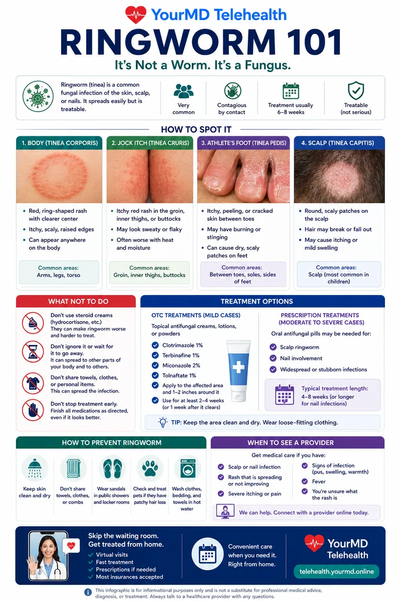 Ringworm 101: Spotting & Treating Tinea infographic