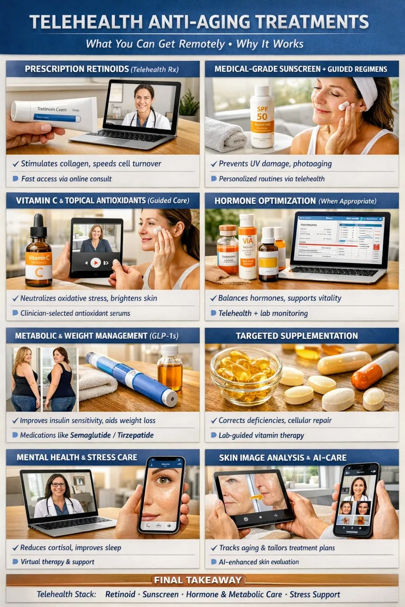 Anti-Aging Treatments You Can Get via Telehealth infographic