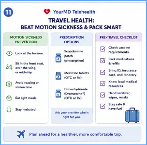 Travel Health: Beat Motion Sickness & Pack Smart infographic