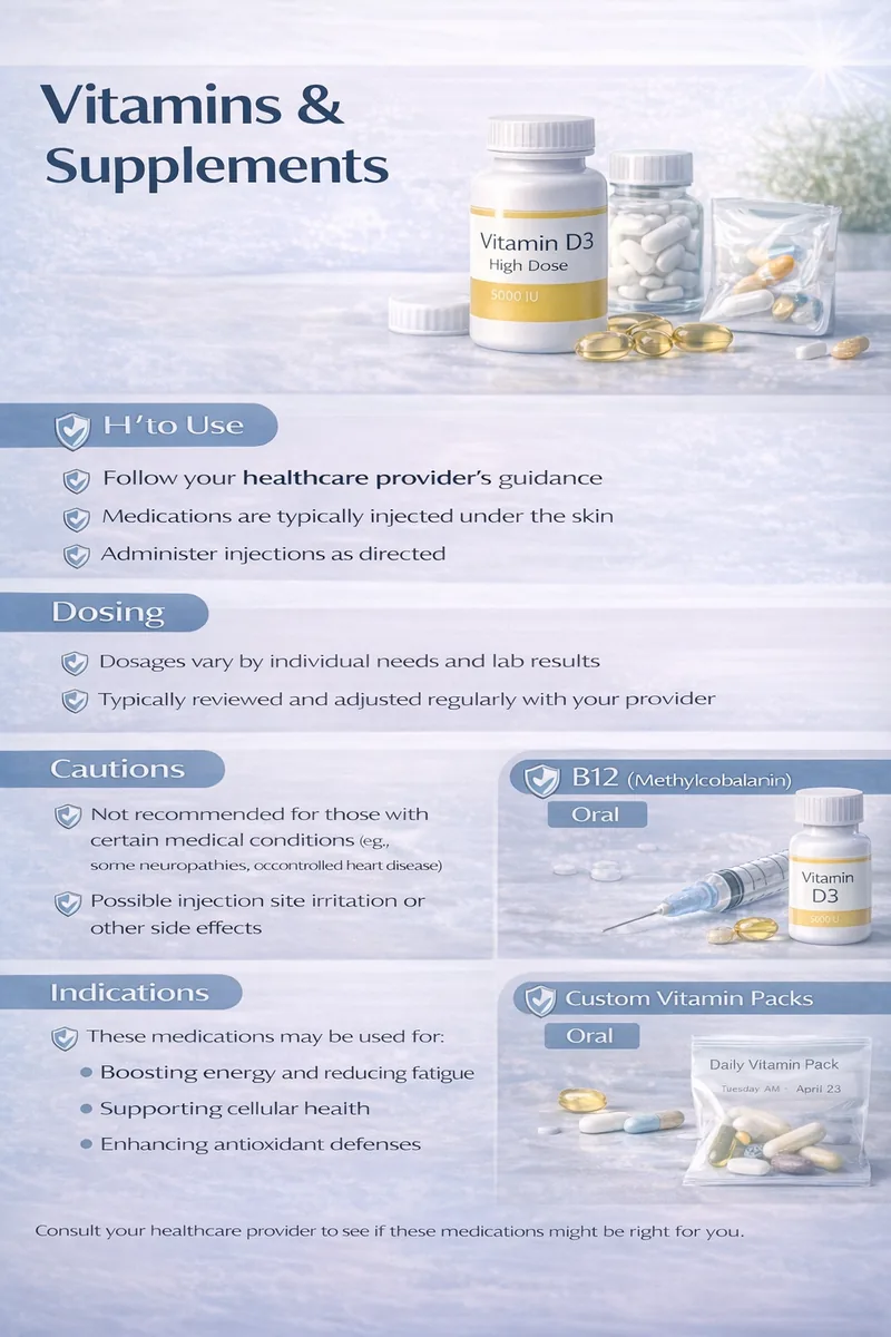 Vitamins & Supplements Guide infographic